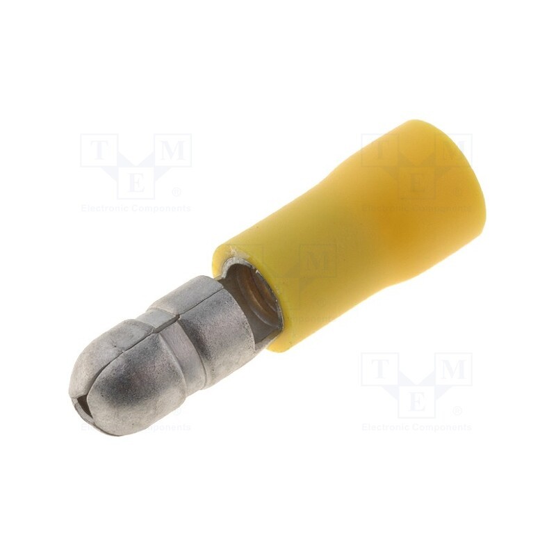 10 pcs x NINIGI - ST-041/Y - Terminal: round, male, Ø: 5mm, 4÷6mm2, crimped, for cable, insulated
