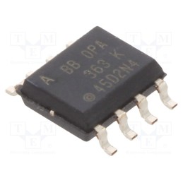 1 pcs x TEXAS INSTRUMENTS - OPA363AID - IC: operational amplifier, 7MHz, Ch: 1, SO8, IB: 10pA, Iio: 10pA