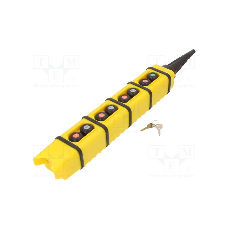 1 pcs x PROMET - W0-KS4-1-2 - Control station, KS, No.of butt: 8, round,convex, IP65, -20÷70°C