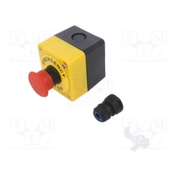 1 pcs x OMRON - A22E-M-11B - Control station, Stabl.pos: 2, NC + NO, red, none, IP65, mushroom