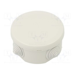 1 pcs x SCAME - 680.002 - Enclosure: junction box, Ø: 80mm, Z: 46mm, wall mount, IP55, grey