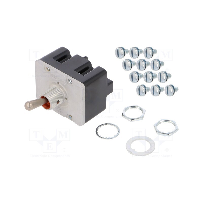 1 pcs x HONEYWELL - 4TL1-12 - Switch: toggle, Pos: 3, 4PDT, ON-ON-ON, 6A/230VAC, 20A/28VDC, IP67