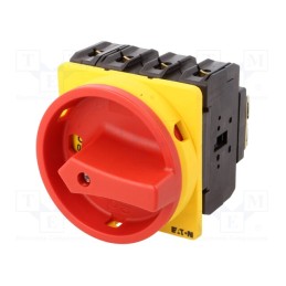 1 pcs x EATON ELECTRIC - P3-63/EA/SVB/N - Switch: main cam switch, Stabl.pos: 2, 63A, OFF-ON, Poles: 3+N, 37kW
