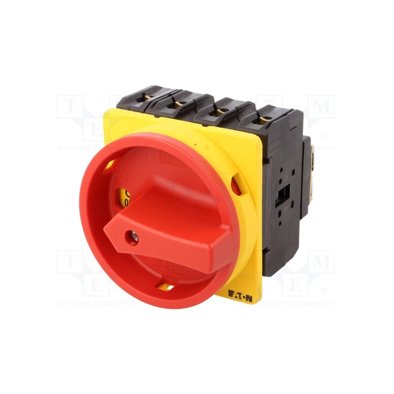 1 pcs x EATON ELECTRIC - P3-63/EA/SVB/N - Switch: main cam switch, Stabl.pos: 2, 63A, OFF-ON, Poles: 3+N, 37kW