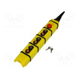 1 pcs x PROMET - W0-KS4-1-2-058S.35.45.55 - Control station, KS, No.of butt: 7, mushroom,round,convex, IP65