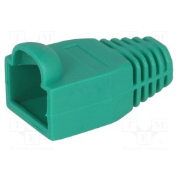 10 pcs x CONNFLY - DS1124-03-PG - RJ45 plug boot, 6.5mm, green