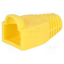 10 pcs x CONNFLY - DS1124-03-PY - RJ45 plug boot, 6.5mm, yellow