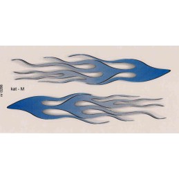 Blue flames sticker, category M 0286, 220x110mm