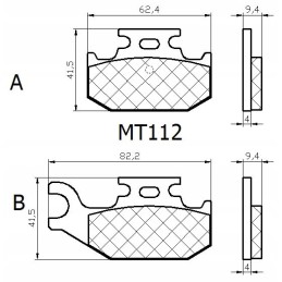 Makland mt112 pads bombardier can am suzuki