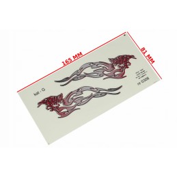 Red silver flame sticker category