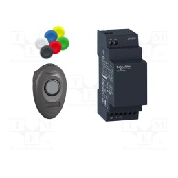 1 pcs x SCHNEIDER ELECTRIC - XB5RMB03 - Switch: push-button, 22mm, Stabl.pos: 1, none, IP66, flat, Pos: 2