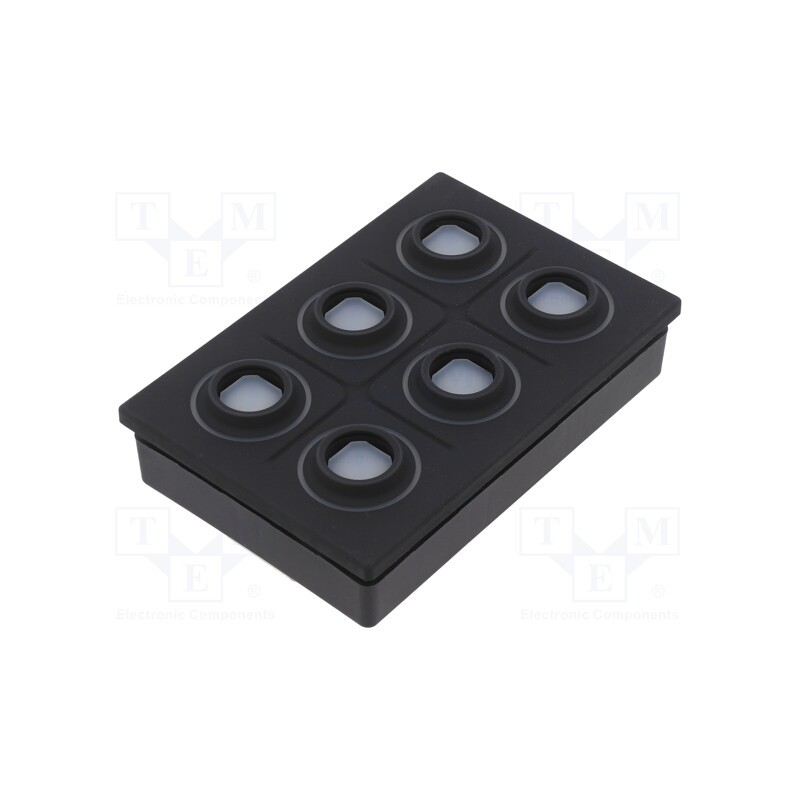 1 pcs x EAO - 09-0075.3132 - Keypad: plastic, LED, Rcont max: 10000mΩ, 6.5N, -40÷85°C, 09