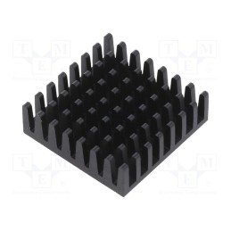 1 pcs x Wakefield Thermal - 658-35AB - Heatsink: extruded, grilled, BGA, black, L: 27.9mm, W: 27.9mm, 658