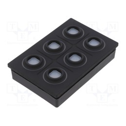 1 pcs x EAO - 09-0075.3142 - Keypad: plastic, LED, Rcont max: 10000mΩ, 6.5N, -40÷85°C, 09