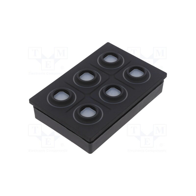 1 pcs x EAO - 09-0075.3142 - Keypad: plastic, LED, Rcont max: 10000mΩ, 6.5N, -40÷85°C, 09