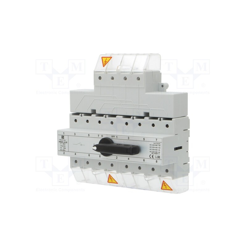 1 pcs x SPAMEL - PRZK-4125\W02 - Switch: mains-generator, Stabl.pos: 3, 125A, I-0-II, Poles: 4