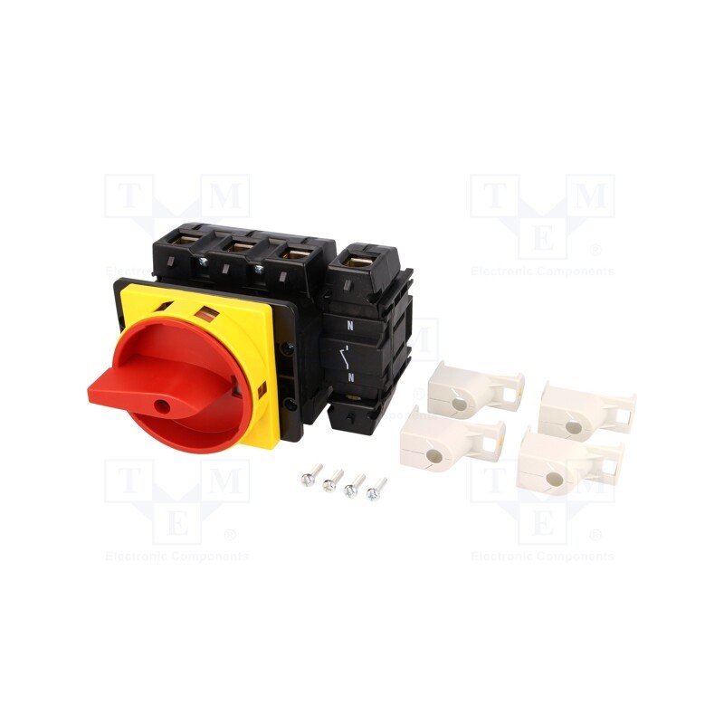 1 pcs x EATON ELECTRIC - P5-125/EA/SVB/N - Switch: main cam switch, Stabl.pos: 2, 125A, OFF-ON, Poles: 3+N