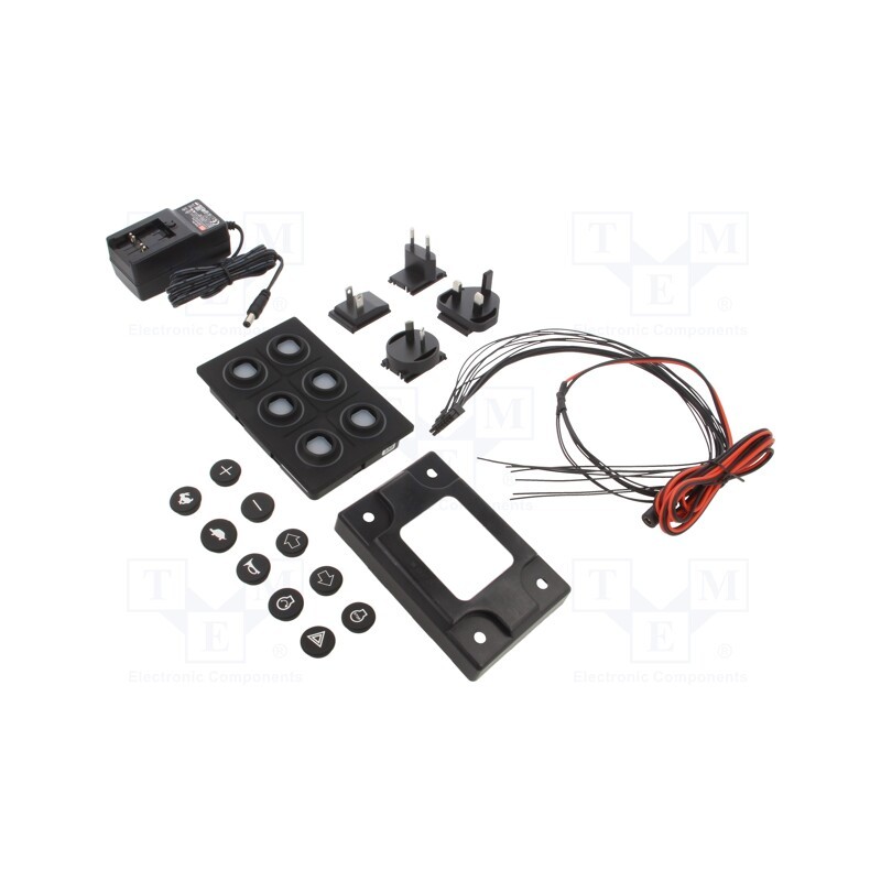 1 pcs x EAO - 09-0A72.3142 - Keypad: plastic, LED, Rcont max: 10000mΩ, 6.5N, -40÷85°C, 09