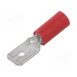 10 pcs x JST - VDADM1.25-250 RD (LF) K - Terminal: flat, 6.3mm, 0.8mm, male, 0.5÷1.5mm2, crimped, for cable