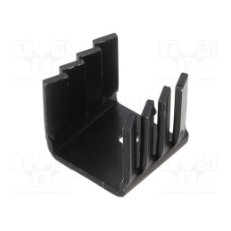 1 pcs x ALUTRONIC - FI355/19/SE - Heatsink: moulded, U, TO220, black, L: 19mm, W: 22mm, H: 19.2mm, 21K/W