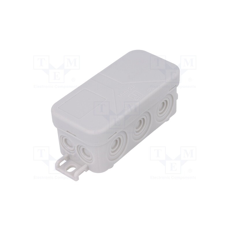 1 pcs x SPELSBERG - 31090801 - Enclosure: junction box, X: 43mm, Y: 90mm, Z: 37mm, polypropylene PP