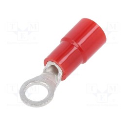 10 pcs x NICHIFU - TMEX 1.25-3.5S-RED - Tip: ring, M3,5, Ø: 3.7mm, 0.3÷1.65mm2, crimped, for cable, tinned