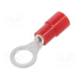 10 pcs x NICHIFU - TMEX 1.25-5-RED - Tip: ring, M5, Ø: 5.3mm, 0.3÷1.65mm2, crimped, for cable, insulated