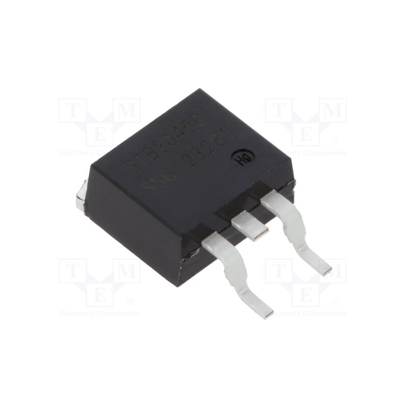 1 pcs x SMC DIODE SOLUTIONS - STB3045CTR - Diode: Schottky rectifying, SMD, 45V, 30A, D2PAK,