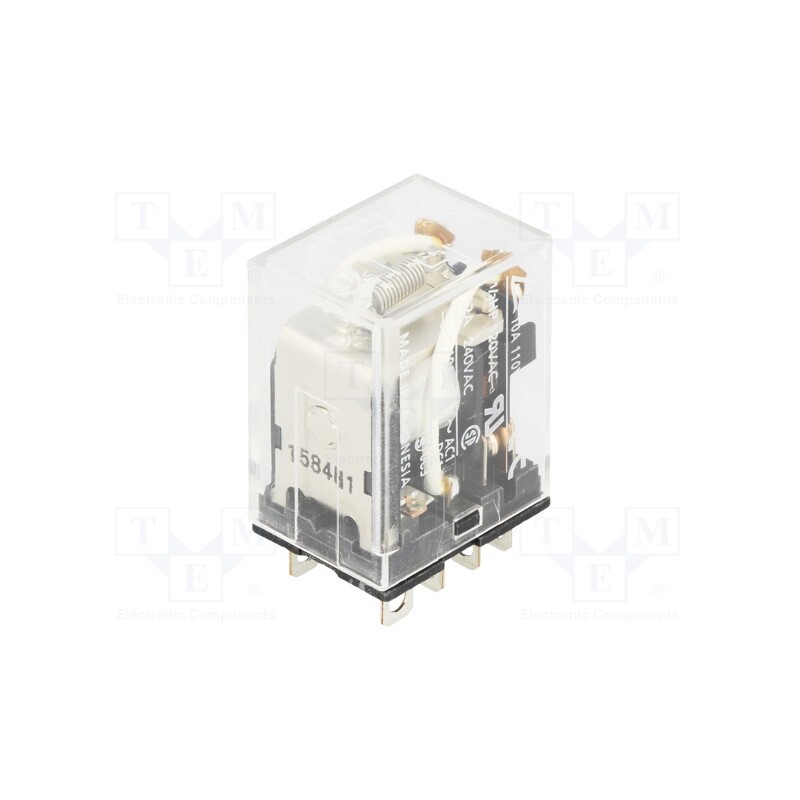 1 pcs x OMRON - LY2 12VAC - Relay: electromagnetic, DPDT, Ucoil: 12VAC, Icontacts max: 10A