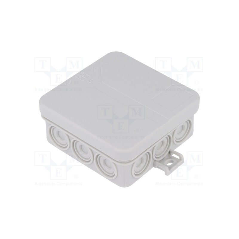 1 pcs x SPELSBERG - 33291201 - Enclosure: junction box, X: 85mm, Y: 85mm, Z: 37mm, polypropylene PP