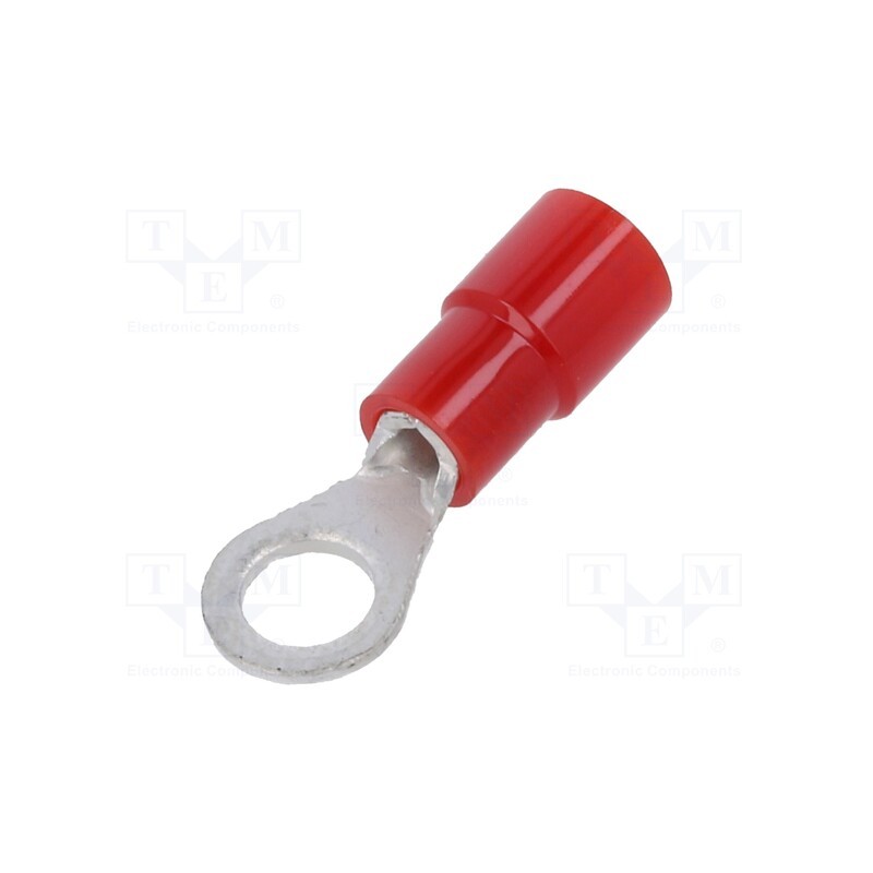 10 pcs x NICHIFU - TMEX 1.25-4M-RED - Tip: ring, M4, Ø: 4.3mm, 0.3÷1.65mm2, crimped, for cable, insulated
