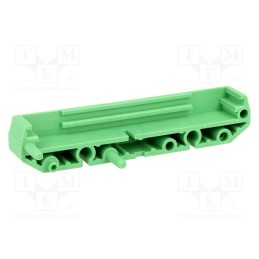 1 pcs x PHOENIX CONTACT - 2970442 - DIN rail mounting bracket, polyamide, 77x11.25mm, Body: green