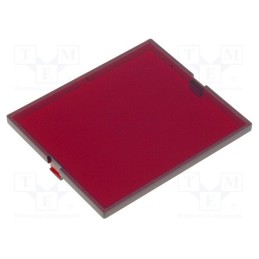 2 pcs x ITALTRONIC - 3M/821P - Front panel, X: 42mm, Y: 49mm, Z: 2.8mm, red, MODULBOX