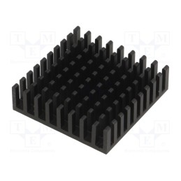 1 pcs x FISCHER ELEKTRONIK - ICK BGA 35 X 35 X 10 - Heatsink: extruded, black, L: 35mm, W: 35mm, H: 10mm, aluminium