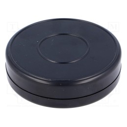 1 pcs x MASZCZYK - KM-81 BK - Enclosure: for alarms, ABS, black, Ø: 70mm, H: 18mm
