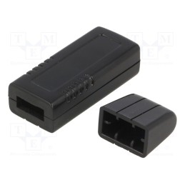 1 pcs x MASZCZYK - KM-205 BK - Enclosure: for USB, X: 20mm, Y: 66mm, Z: 12mm, ABS, black