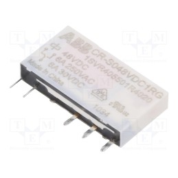 1 pcs x ABB - 1SVR405501R4020 - Relay: miniature, SPDT, Ucoil: 48VDC, socket,THT, Series: CR-S