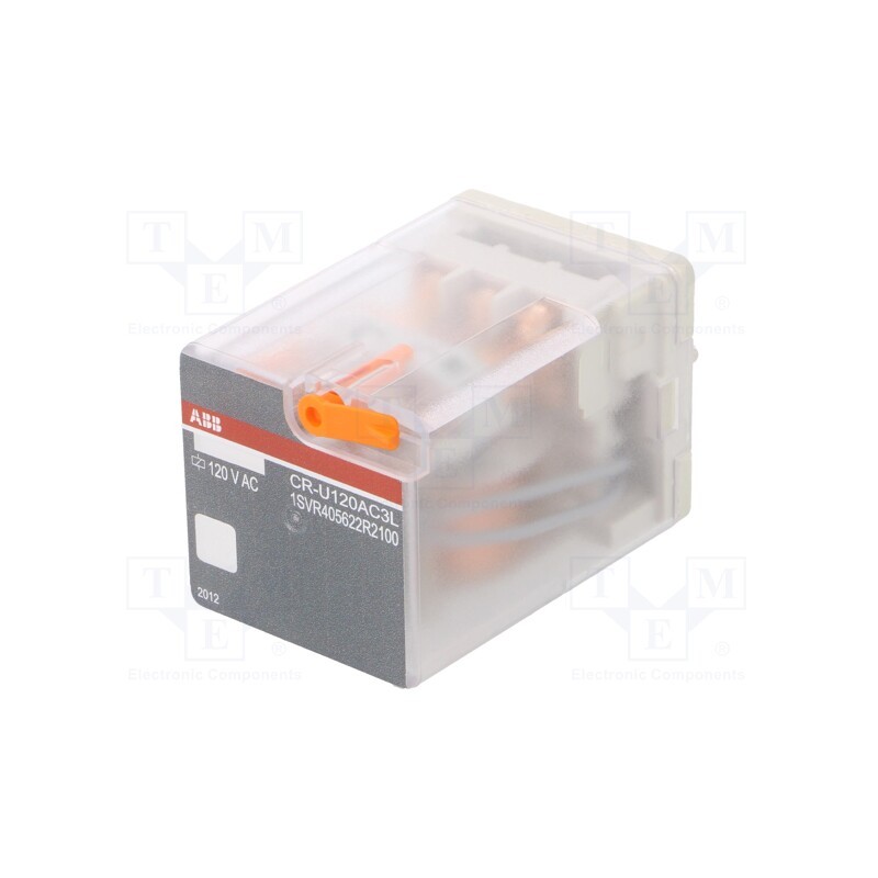 1 pcs x ABB - 1SVR405622R2100 - Relay: electromagnetic, 3PDT, Ucoil: 120VAC, Icontacts max: 10A