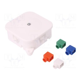 1 pcs x ELEKTRO-PLAST NASIELSK - 0213-00 - Enclosure: junction box, X: 86mm, Y: 86mm, Z: 35mm, with fixing lugs