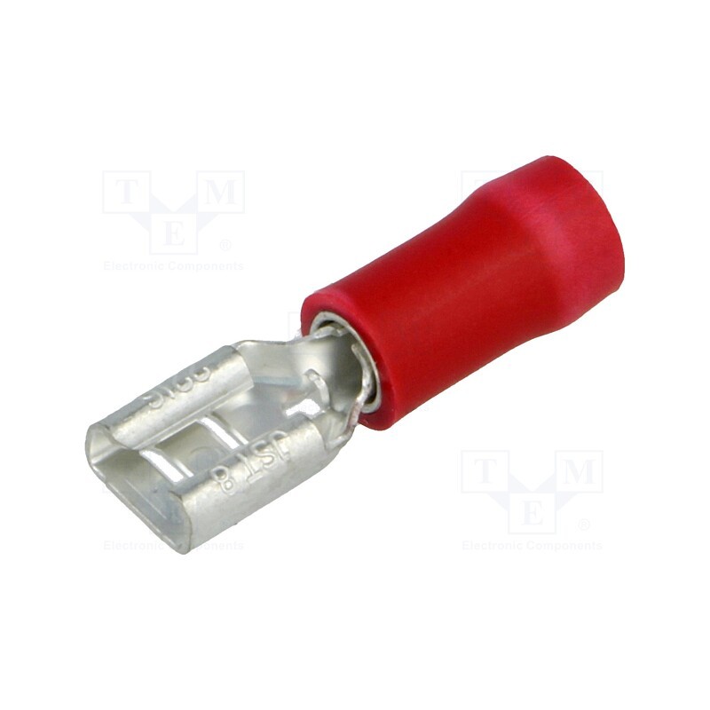 10 pcs x JST - FVDDF1.25-187A-8 RD (S)(LF) K - Terminal: flat, 4.8mm, 0.8mm, female, 0.5÷1.5mm2, crimped, red