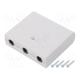 1 pcs x MASZCZYK - KM-19B/GY - Enclosure: multipurpose, X: 60mm, Y: 68mm, Z: 20mm, with hole, ABS