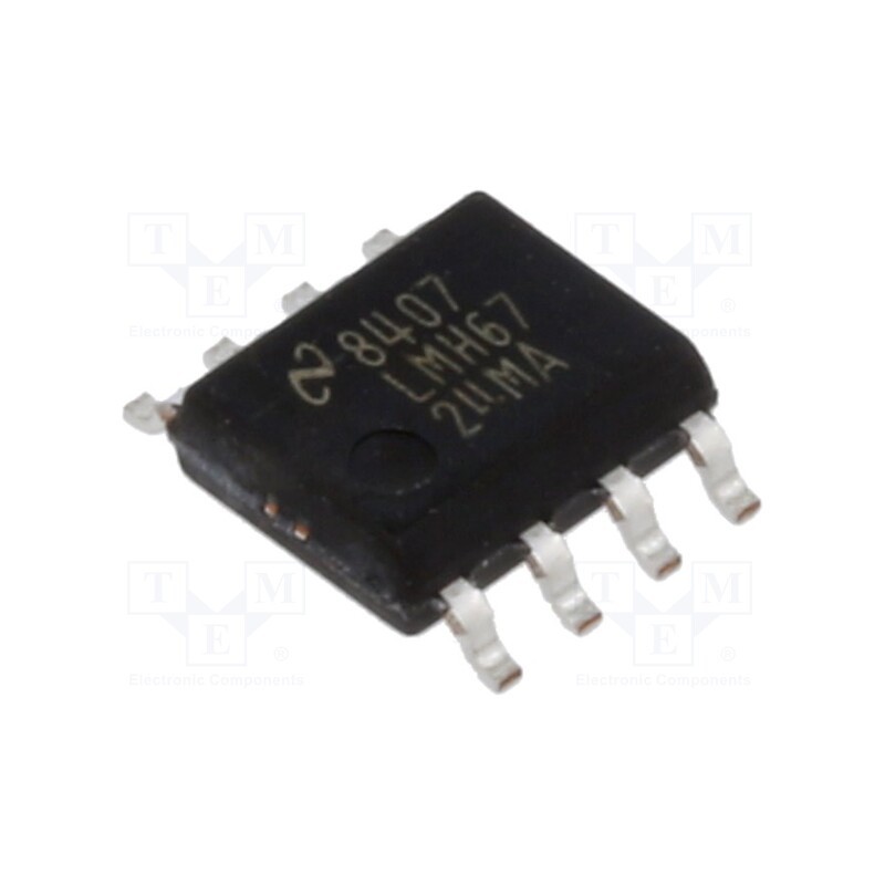 1 pcs x TEXAS INSTRUMENTS - LMH6724MA/NOPB - IC: operational amplifier, 370MHz, Ch: 2, SO8, 4.5÷12VDC,