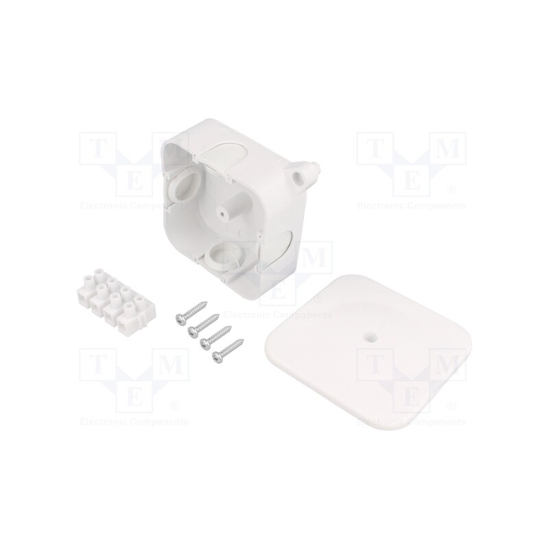 1 pcs x PAWBOL - A.0017ZP -AS - Enclosure: junction box, X: 72mm, Y: 72mm, Z: 28mm, wall mount, IP44