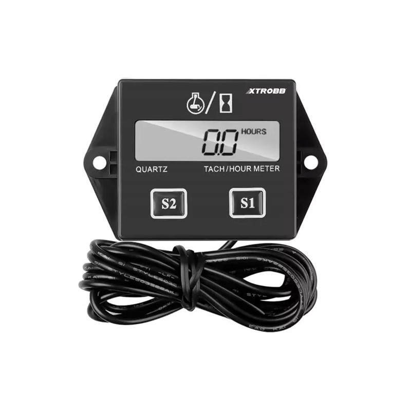 Operating hours counter for motorcycle lawn mower