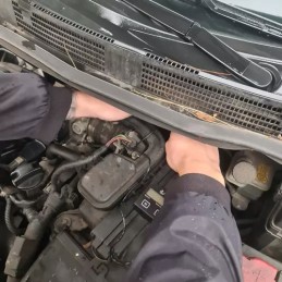 Operating hours counter for motorcycle lawn mower