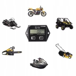 Operating hours counter for motorcycle lawn mower