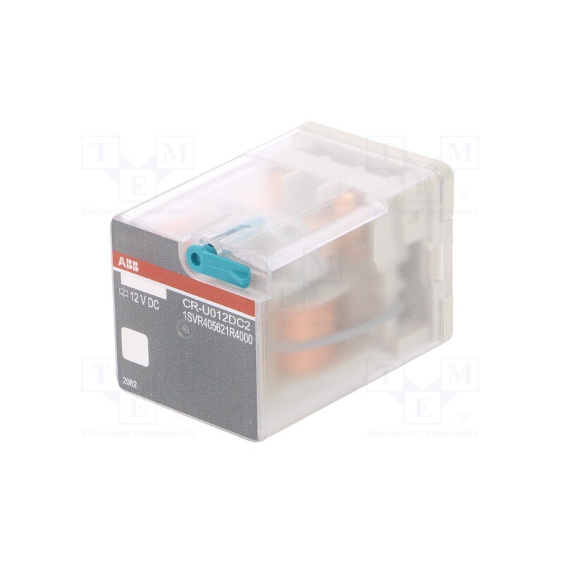 1 pcs x ABB - 1SVR405621R4000 - Relay: electromagnetic, DPDT, Ucoil: 12VDC, Icontacts max: 10A