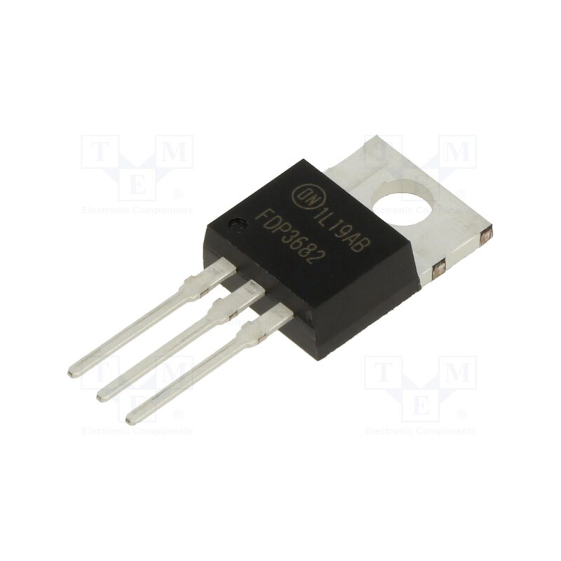 1 pcs x ONSEMI - FDP3682 - Transistor: N-MOSFET, unipolar, 100V, 23A, 95W, TO220-3