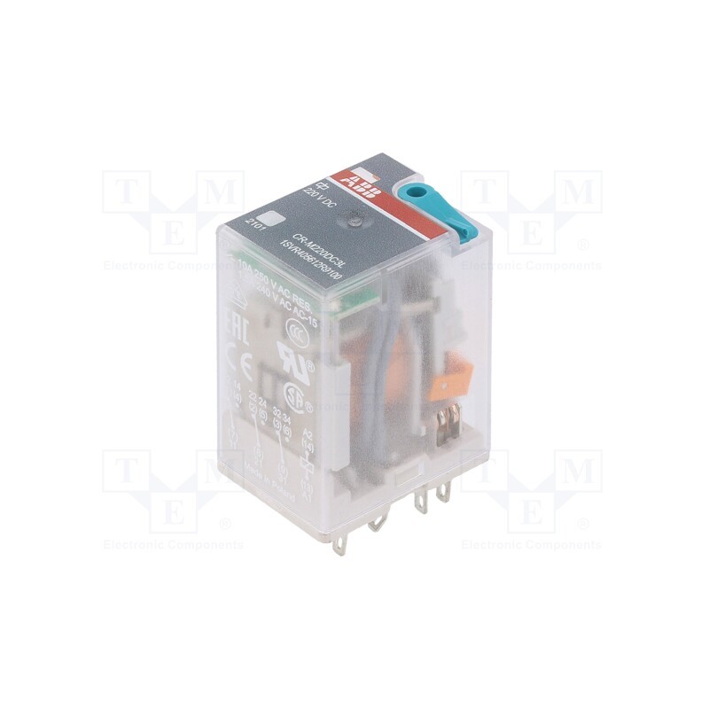 1 pcs x ABB - 1SVR405612R9100 - Relay: electromagnetic, 3PDT, Ucoil: 220VDC, Icontacts max: 10A