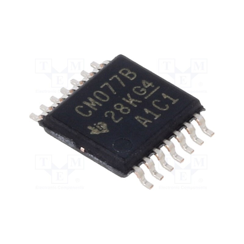 3 pcs x TEXAS INSTRUMENTS - CD4077BPW - IC: digital, XNOR, Ch: 4, IN: 4, CMOS, SMD, TSSOP14, 3÷18VDC, -55÷125°C